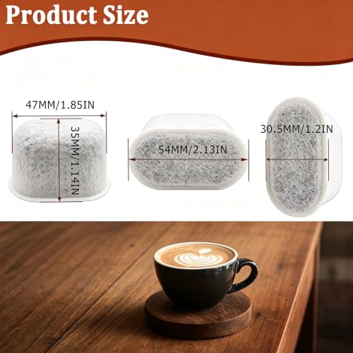 Seamaka 6 Pack Charcoal Water Filters for Breville Espresso Machines (BWF100)