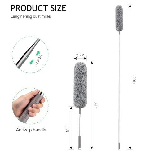 SetSail 100-Inch Extendable Microfiber Duster with Bendable Head