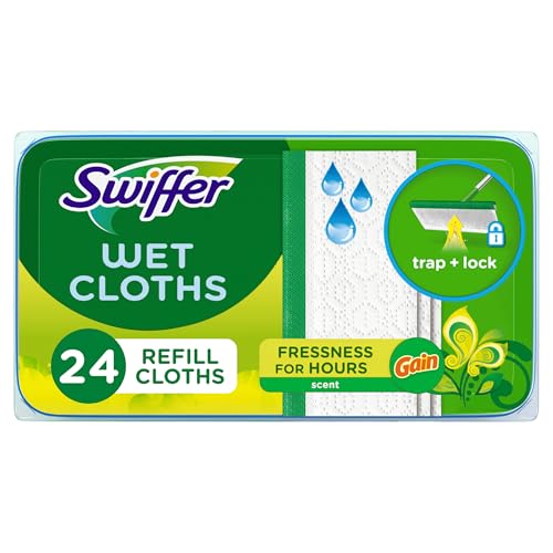 Swiffer Sweeper Wet Mopping Cloths, Gain Original Scent - 72 Count (Pack of 3)