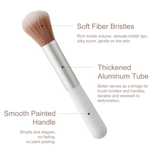 Kootinn 10-Piece Fluffy Makeup Brush Set - Portable Mushroom Design