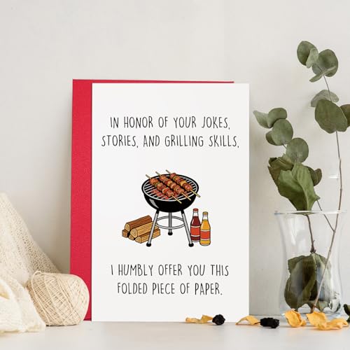 Funny Birthday Card for Men - Grilling Jokes & Humor