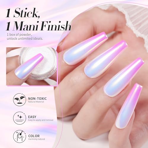 Born Pretty Chrome Aurora Nail Powder Mermaid Pearl Glitter Dust
