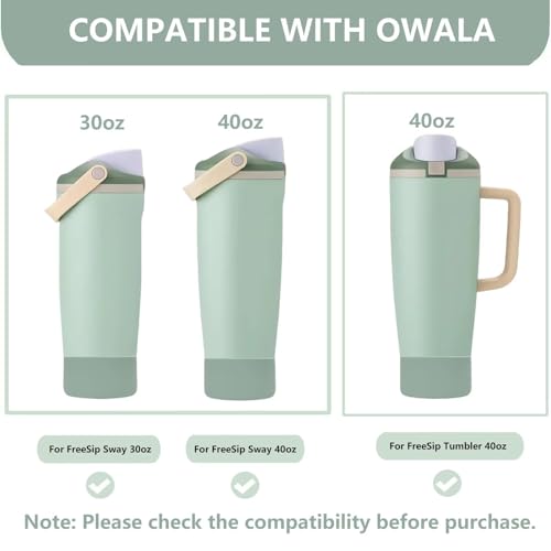 2PCS Silicone Boots for Owala 30oz & 40oz FreeSip Sway Bottles & Tumblers, Protective Anti-Slip Bottom Cover Sleeve for Freesip Sway Tumbler and Bottle Accessories