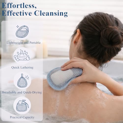 10 Pack Exfoliating Soap Saver Bags, Dual Texture Mesh Soap Pouch
