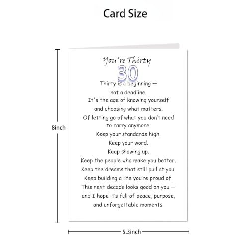30th Birthday Card for Him - Keepsake Card for Husband, Son, Friend