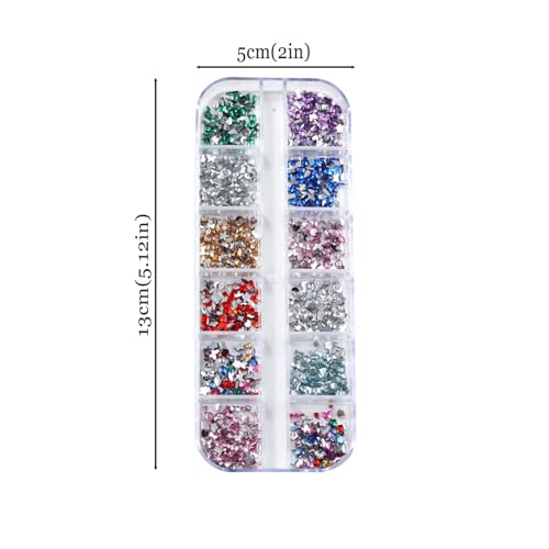 Hganxiu Nail Gems Art Rhinestones Kit with 3D Bows and Diamond Charms