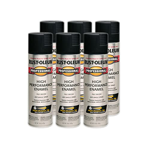 Rust-Oleum Professional Semi-Gloss Black Spray Paint, 15 oz - Corrosion Resistant