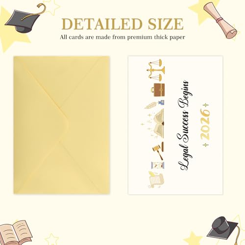 Gold Foil Law School Graduation Card 2026 - JD & LLM Gift