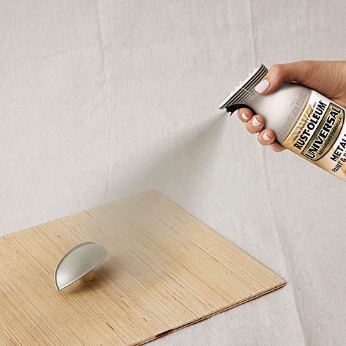 Rust-Oleum Universal Metallic Spray Paint, Satin Nickel, 11 oz (4-Pack)