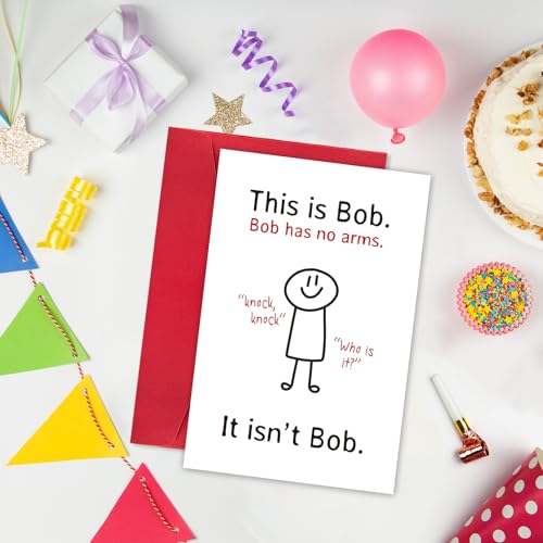 Hilarious Bob Joke Birthday Card for Men and Women