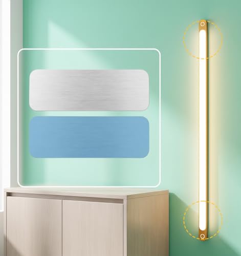 10 Pack Magnetic Mounting Plates for Under-Cabinet Lights - Silver