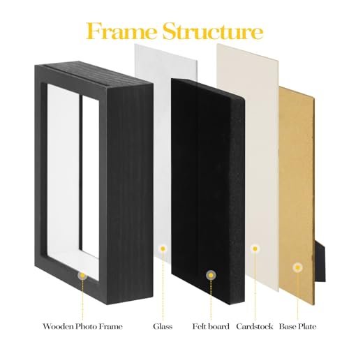 CROISSANT 4x6 Black Lapel Pin Display Case Shadow Box Frame