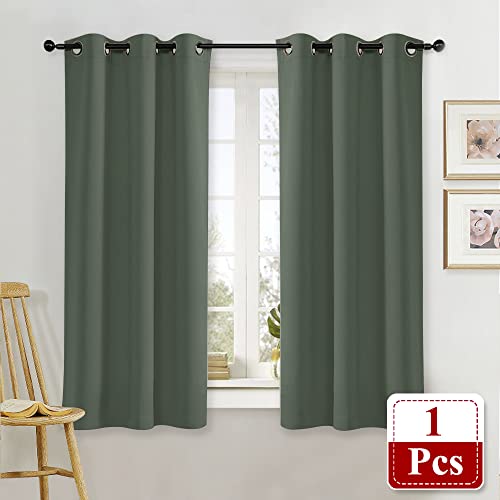 NICETOWN Blackout Curtain, Dark Mallard Thermal Insulated Panel, 42x63 In