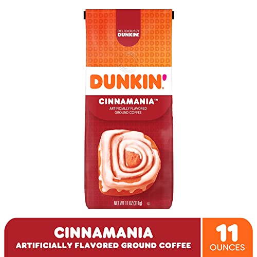 Dunkin' Cinnamania Ground Coffee, 11oz - Sweet Cinnamon Flavor