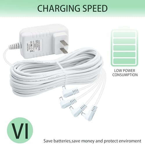 4.5V Power Adapter for Lemax Lighted Village Accessories - 4.5V 4 Plugs Variation
