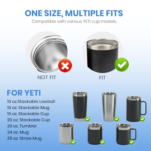 YETI Replacement Lids 2-Pack for 10-25 oz Tumblers with Magnetic Slider