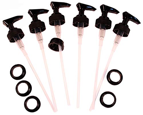 Creative Hobbies Black Plastic Dispenser Pumps - 28/400, Pack of 6