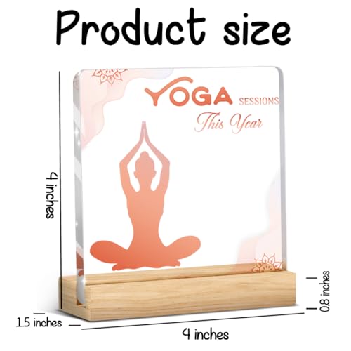 Funny Countdown Acrylic Sign for Yoga Lovers - Interactive Gift