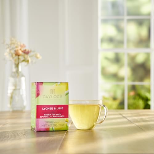 Taylors of Harrogate Lychee & Lime Green Tea, 20 Individually Wrapped Bags