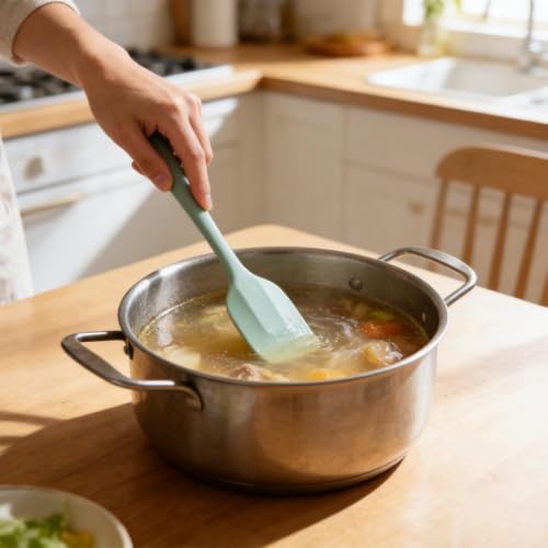 Ksheria 11" Heat-Resistant Silicone Spatula, Non-Stick Kitchen Scraper