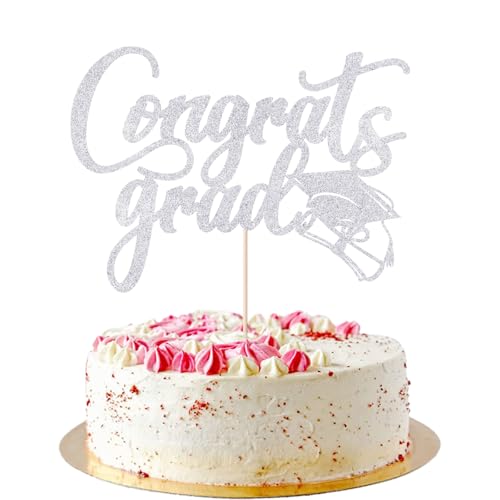 Congrats Grad Cake Topper - Class of 2026 Graduation Decor