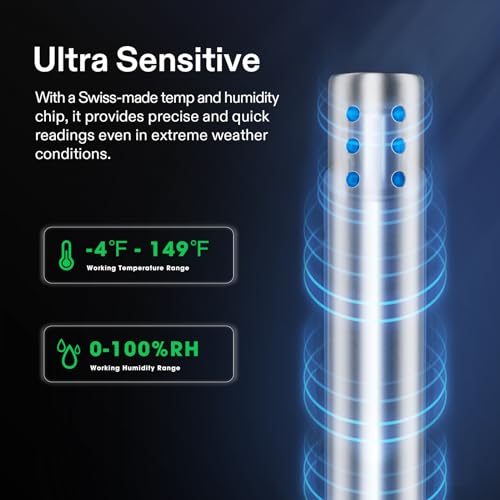 VIVOSUN Waterproof Temperature & Humidity Sensor Probe - 12ft