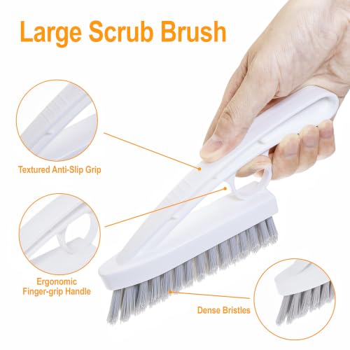 V-Shaped Grout Cleaner Brush Set for Tile, Shower & Kitchen - 3 Pack