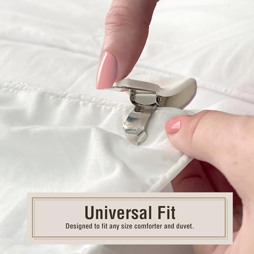 Comforter Clips for Duvet Covers - Secure Hold, 4-Pack