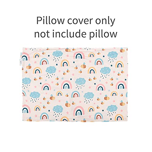 ALVABABY Toddler Pillowcases 2-Pack, Soft Stretchy Covers for 13x18 & 12x16 Pillows