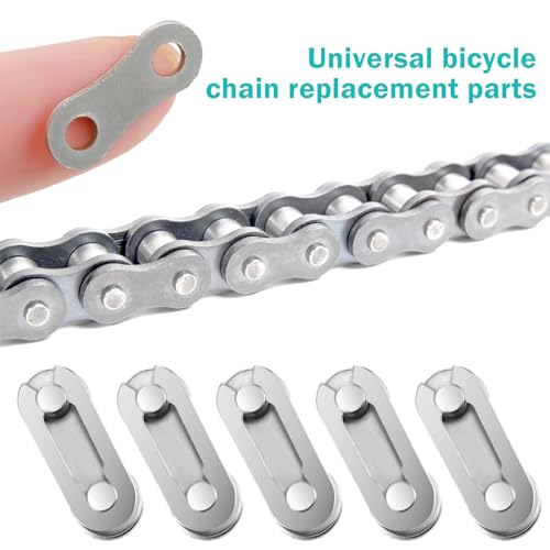 30 Set Bike Chain Master Link, Single Speed Bicycle Missing Link Bike Chain Link Connectors Repair Parts for Mountain Bike BMX Bike Motorcycles (Silver)