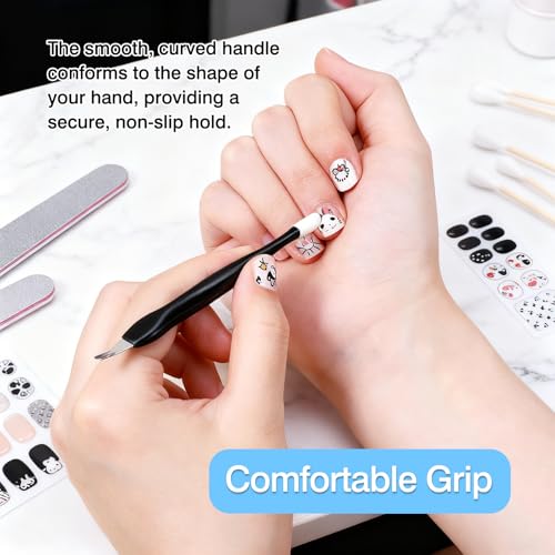 15-Pack Cuticle Trimmer and Pusher Set with Rubber Tip