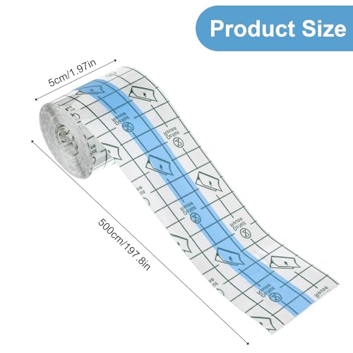 4Rolls 2'' x 5.47 Yard Tattoo Cover Up Tape Tattoo Aftercare Waterproof Bandage, Second Skin Tattoos Cover Patch Tattoos Healing Wrap, Protective Tattooing Wrap for Wound Dressing, Swimming, Shower
