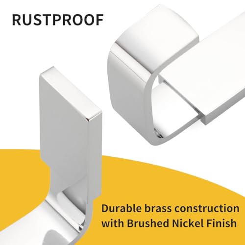 BESy Brass Towel Hook Polished Chrome Wall Mount Robe & Coat Hook 1 Pack