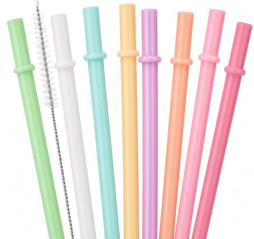 Bubrike 10.5" Reusable Replacement Straws for 30oz Tumblers - 16-Pack