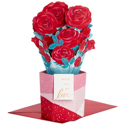 Hallmark 3D Pop Up Card - Rose Bouquet for Valentine's Day
