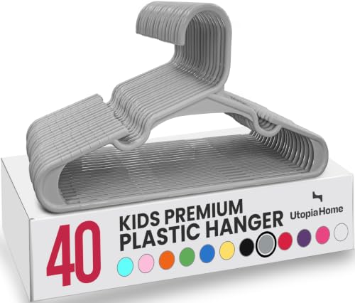 Utopia Home Kids Hangers 40 Pack - 11.5 Inch Non-Slip Baby Closet Hangers