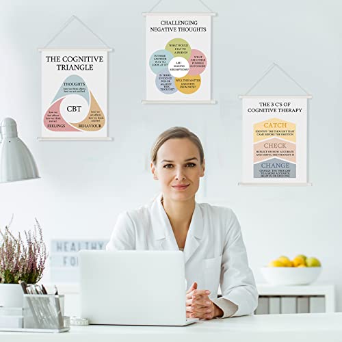 Gersoniel 3-Piece Mental Health Posters for Therapy Office Decor