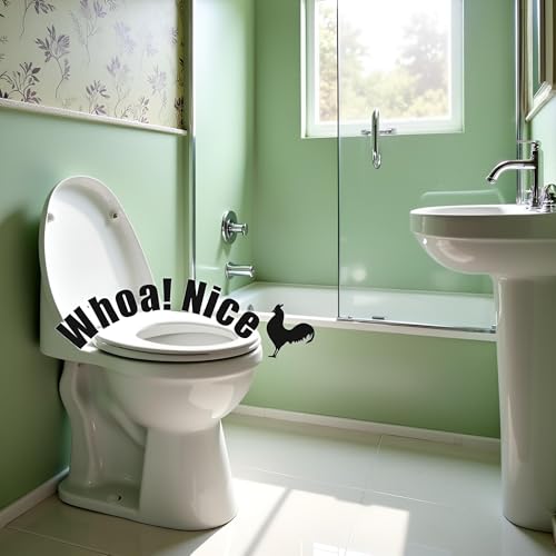 Funny Toilet Sticker Decals - Waterproof Vinyl Humor Decor