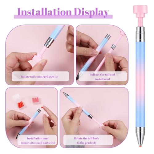 DOPENSPI Refillable Rhinestone Picker Tool with 6 Wax Refills for Nail Art and Diamond Painting