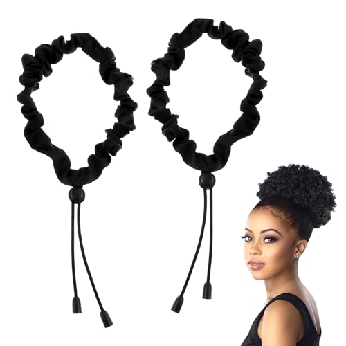 Sibba Adjustable Silk Hair Ties & Dreadlock Scrunchies - 2 Pack
