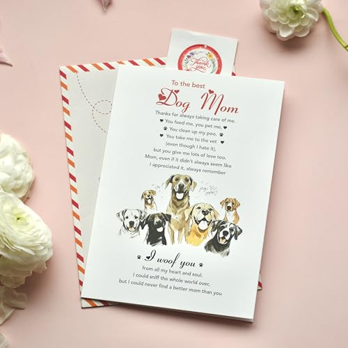 Heartfelt Mother's Day Card from Dog | Premium Quality Dog Mom Card