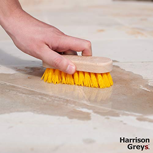 Harrison Greys 4.72" Heavy Duty Stiff Bristle Scrubbing Brush for Indoor & Outdoor Cleaning