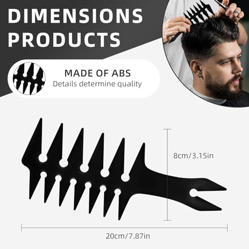OLLBIT Retro Double Sided Hair Comb for Men - Wide & Fine Teeth ABS