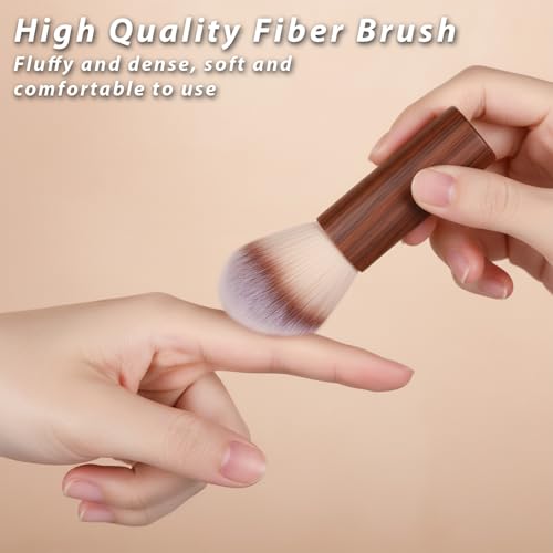 Hadnves Nail Art Dust Brush and Powder Remover with Wooden Handle