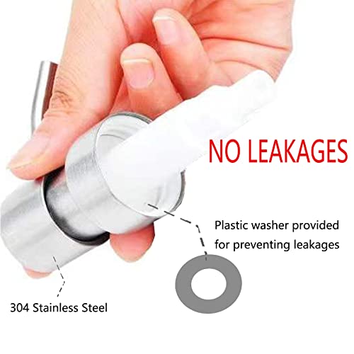 HILLHOME Stainless Steel Soap Dispenser Pump Replacement - Silver, 2 Pack