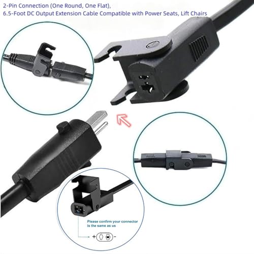 6.5FT Recliner Power Splitter Cord Y Cable for 2 Motors