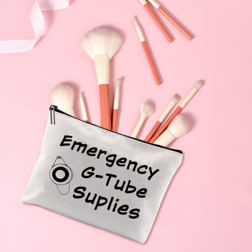 G Tube Cosmetic Pouch Waterproof Canvas Nurse Makeup Bag