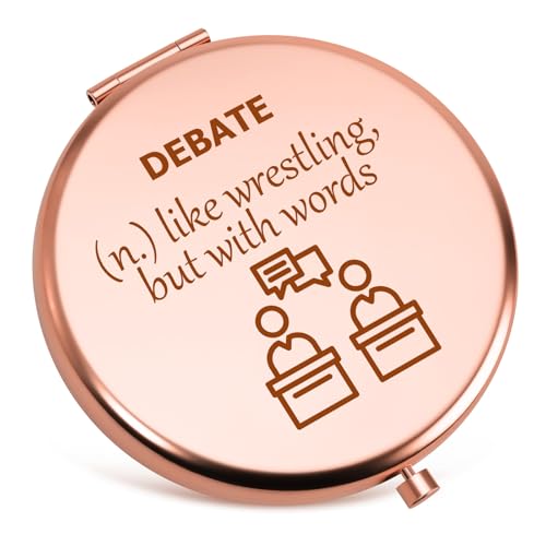 Debate Team Compact Mirror - Double-Sided Folding Makeup Mirror for Debaters