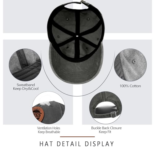 70th Birthday Gifts for Men Women 70 Year Old Gifts 1955 Birthday Vintage Hat 100% Cotton Baseball Cap