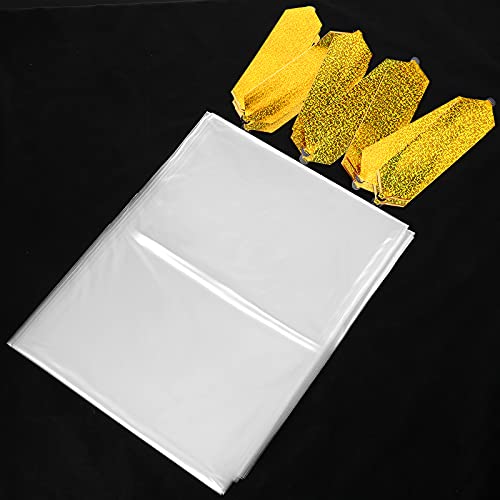 Christmas Tree Disposal Bag 12x6 ft Clear with Ribbon Pull Bow - Holiday Storage